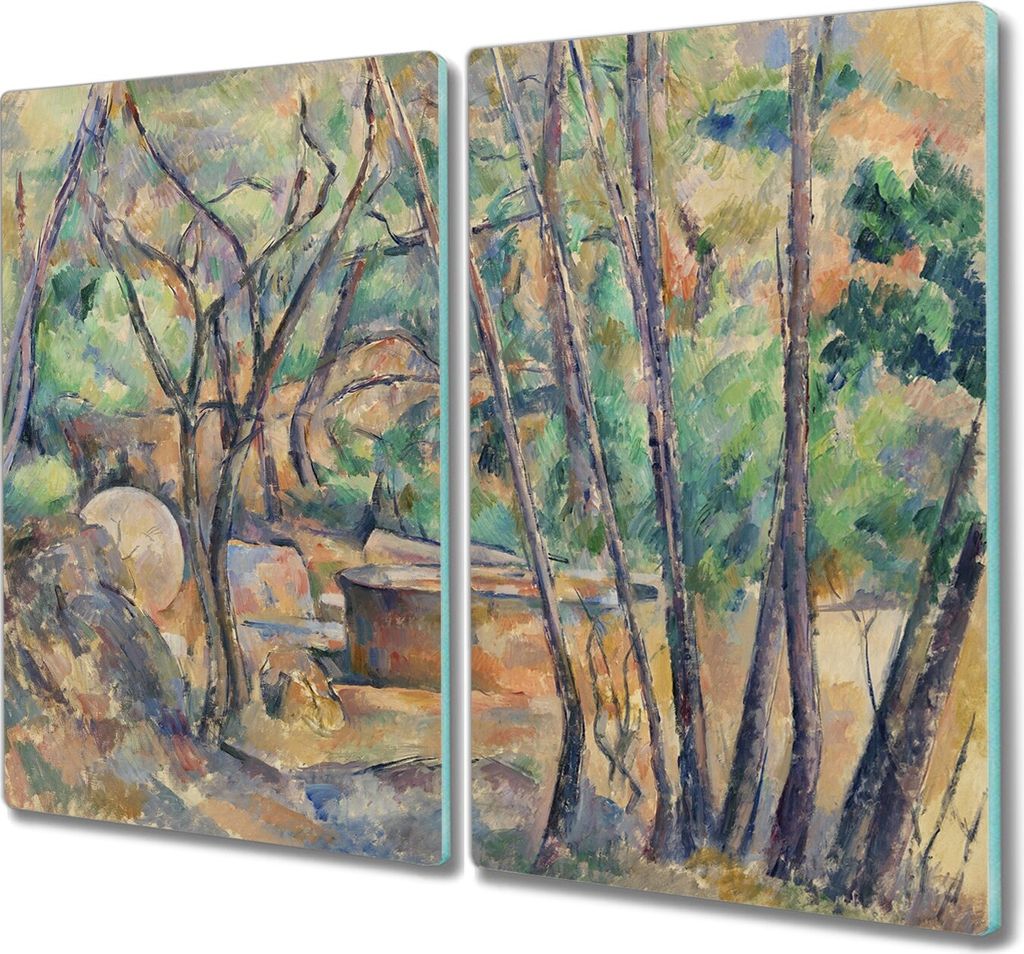 Coloray Schneidebrett Herdabdeckplatte 2x30x52 cm Kochplattenabdeckung Küchenbrett Hackbrett - Natur Baum