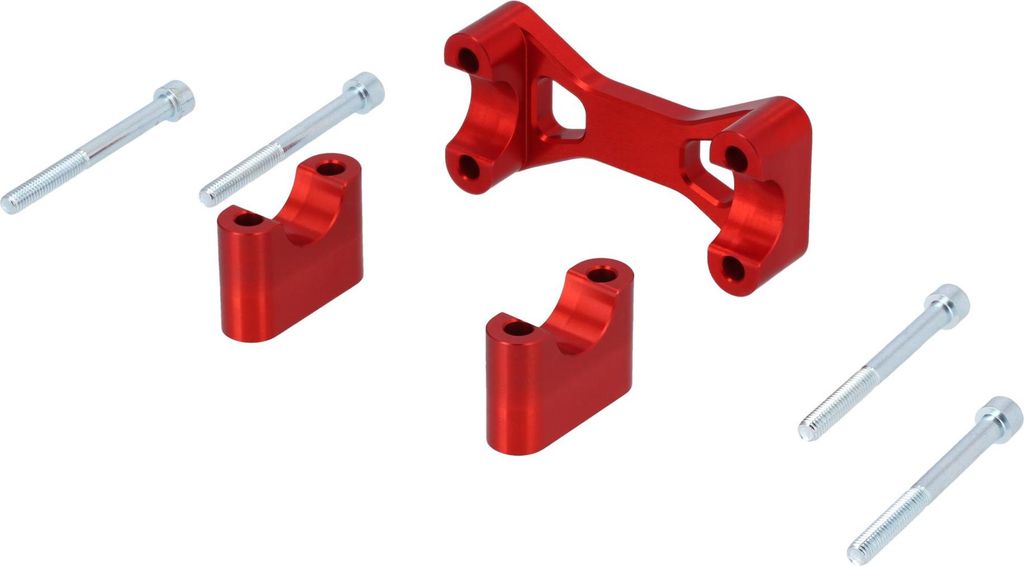 AKF Tuning-Lenkeraufnahme, Rot eloxiert - für Simson S50, S51, S70, Enduro