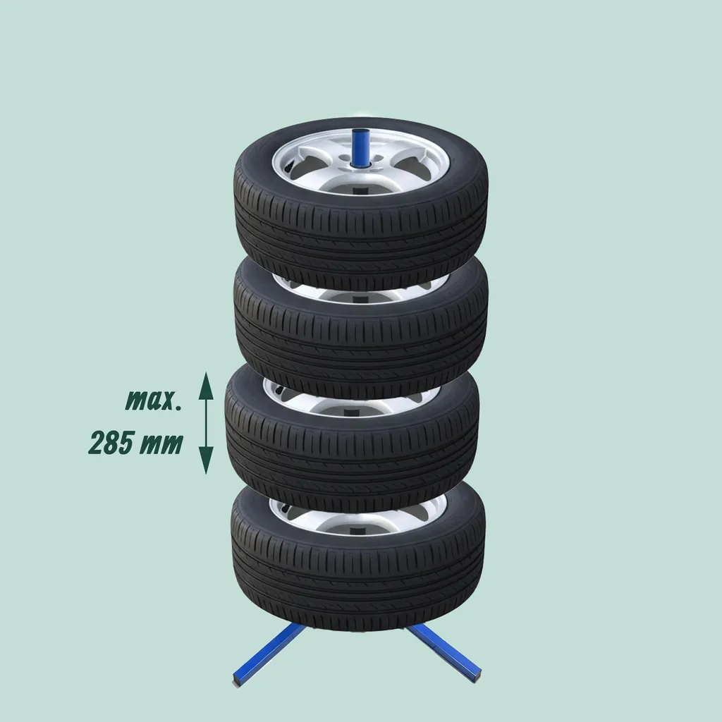 Support pour pneus Relaxdays en acier robuste pour 4 pneus de voiture - 5