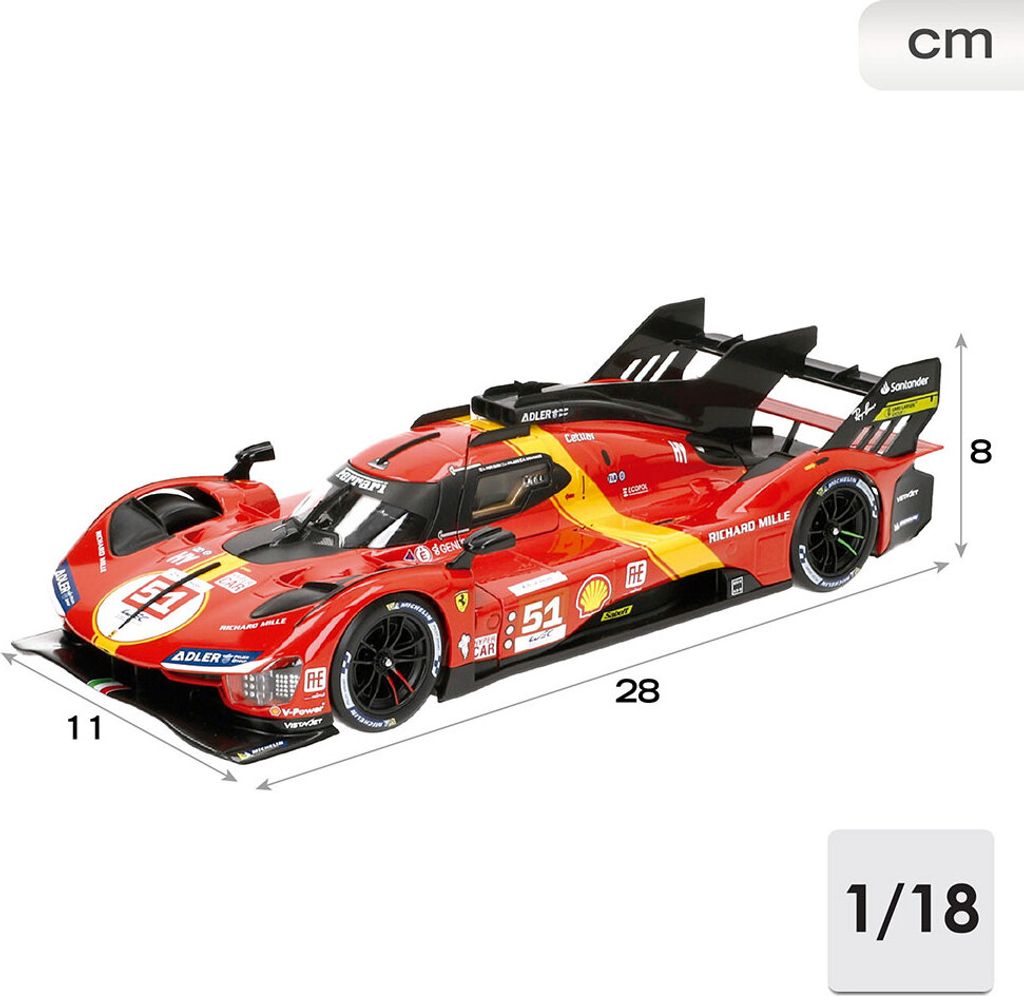 Bburago Ferrari 499p Lmh #51 1:18 Auto    One Size Produktbild 2