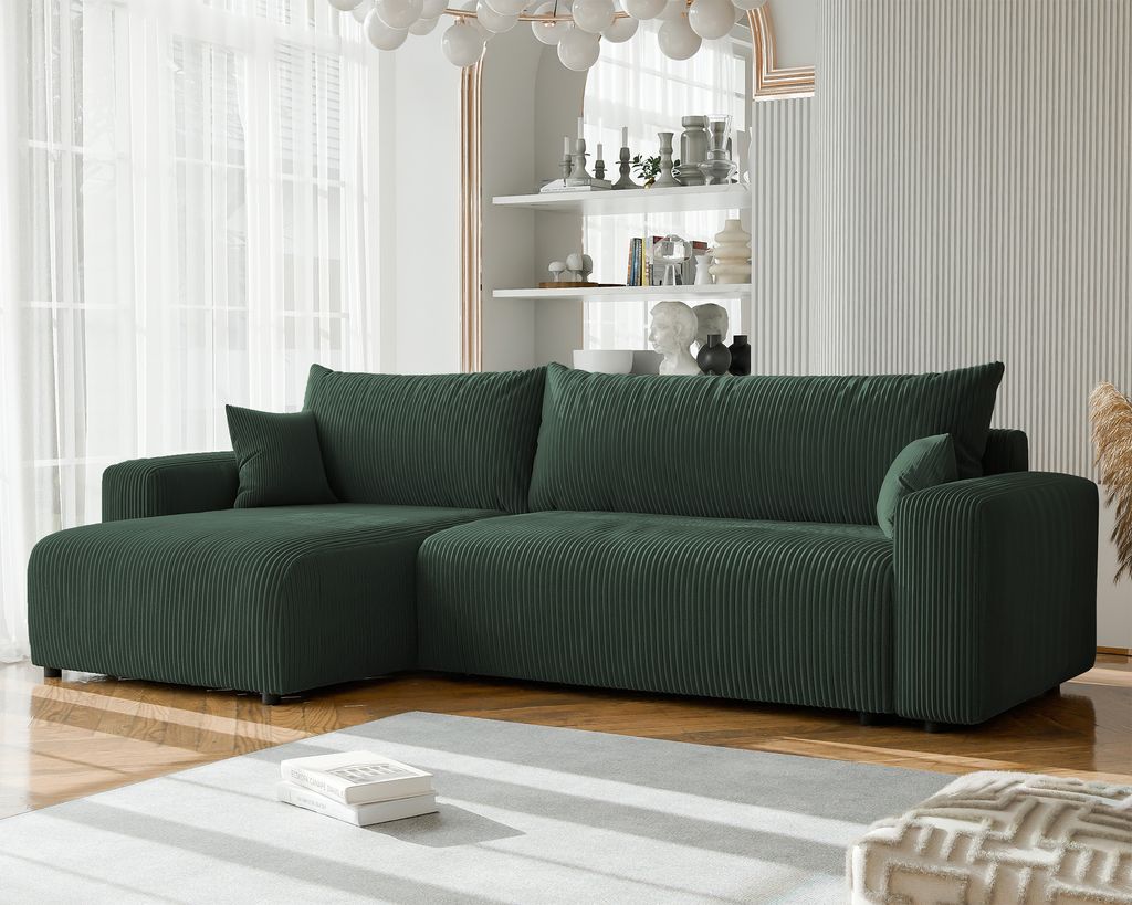 Canapé d'angle rembourré PIANO XL avec fonction sommeil et Image du produit 