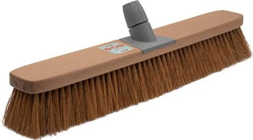 Balai en bois Plubo Coco avec brosse naturelle en fibres de coco 30 cm