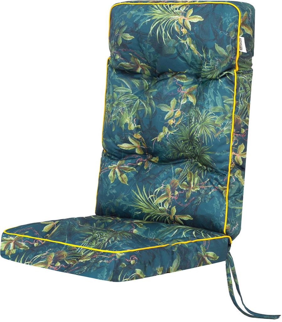 Bjird Sesselkissen, Kissen für Rattanmöbel, Steppkissen, Sitzkissen für Sessel / Stühle - Indoor & Outdoor - Gesteppt - 120x50 cm, Grünes Gras
