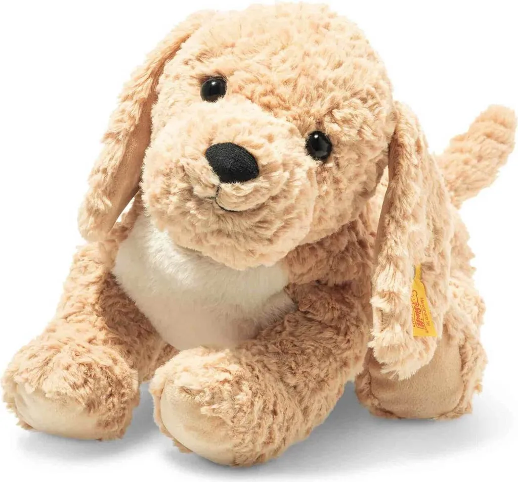 Doudou chien Goldendoodle Steiff 36 cm beige pour cadeau de naissance