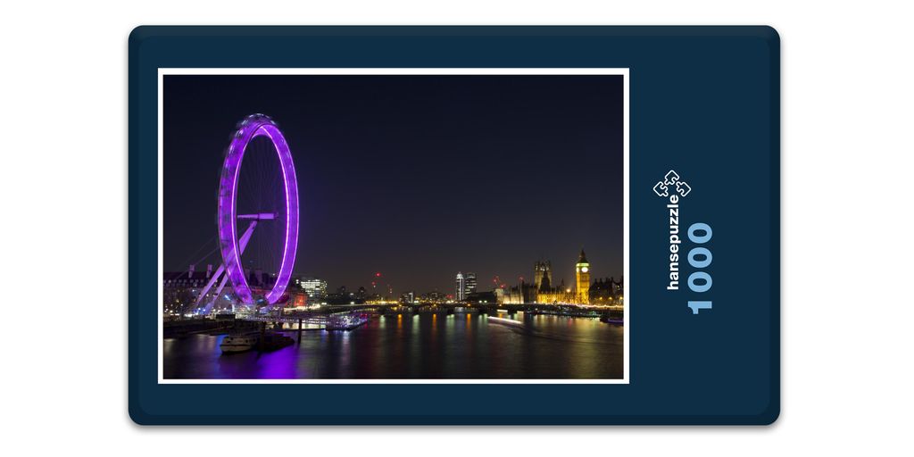 hansepuzzle 10696 - London Puzzle, 1000 Teile, Reisen, 60,0 x 46,0cm mit hochwertiger Aufbewahrung, Kartonbox und wiederverschließbarem Beutel
