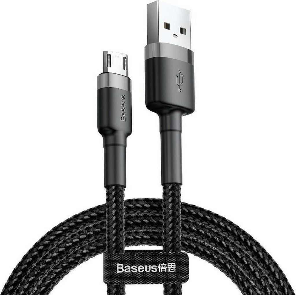 Baseus micro USB Datenkabel/Ladekabel, Nylon Geflochten schwarz (1m)