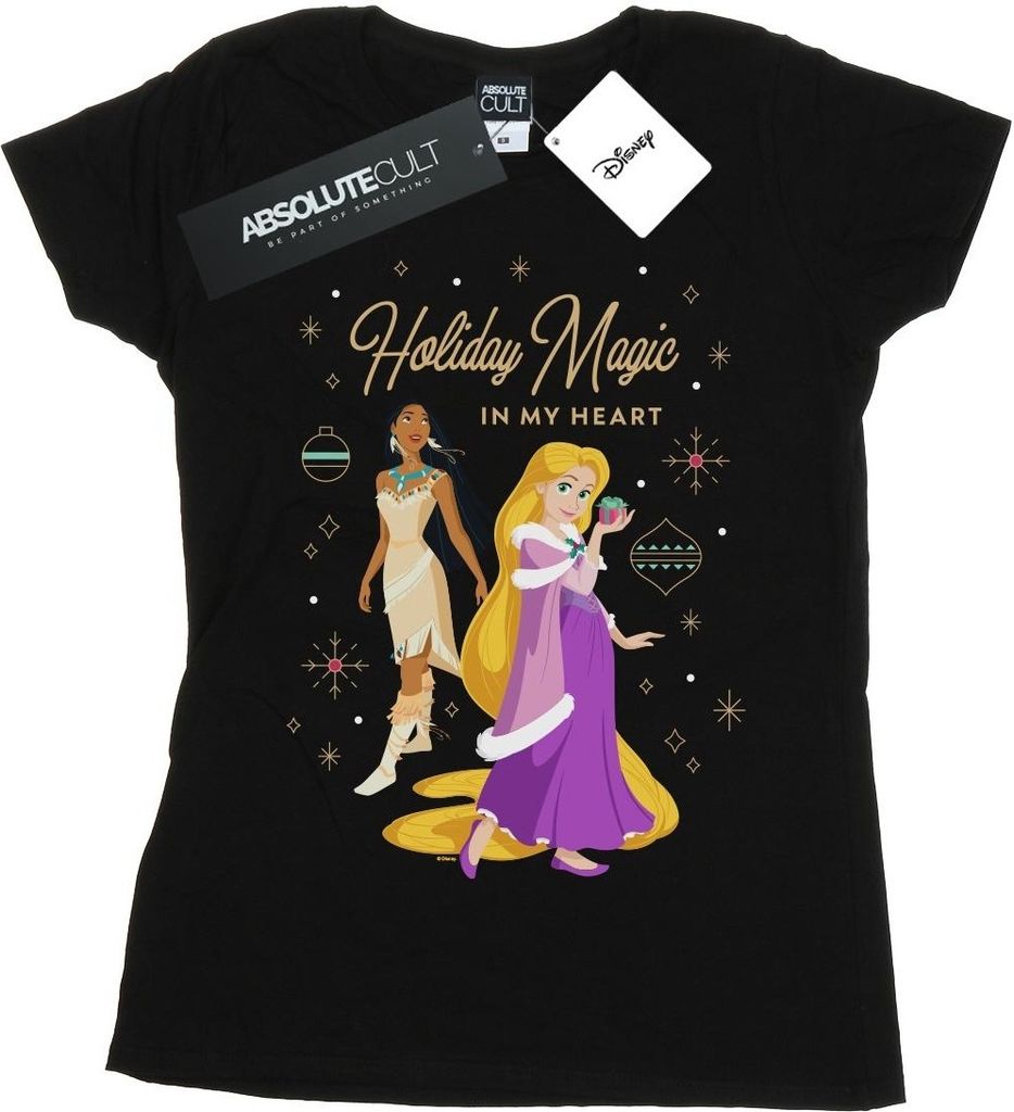 Disney - "Princess Holiday Magic In My Heart" T-Shirt für Damen BI37219 (S) (Schwarz)