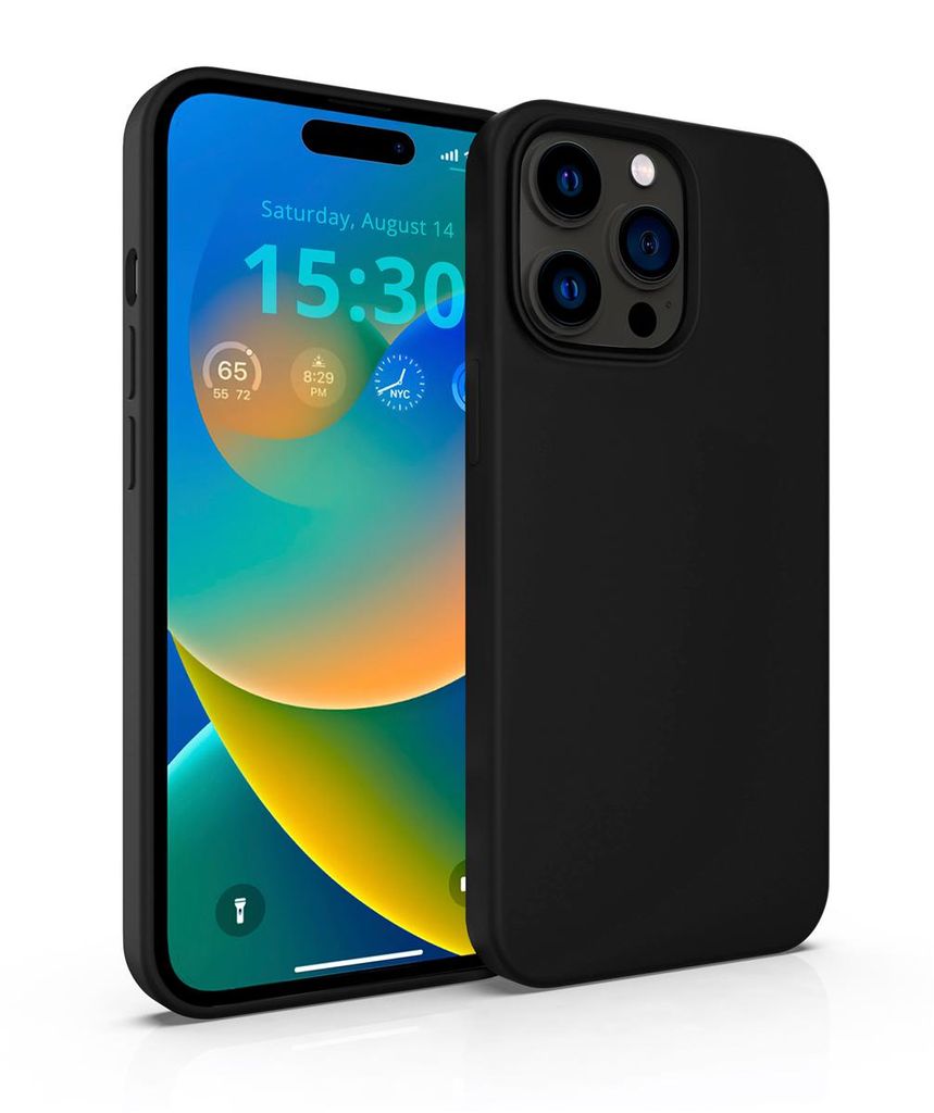 MyGadget Hülle kompatibel mit Apple iPhone 14 Pro - Gummierte Handyhülle - 3 Layer Struktur Schutzhülle mit Soft Inlay & Hardcase Cover außen -...