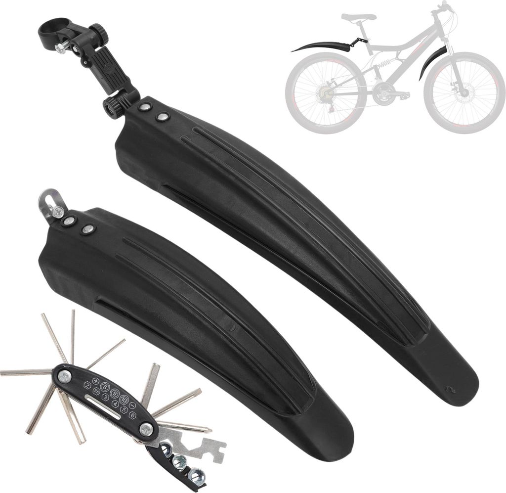 Fahrrad Schutzbleche Set Fahrrad Radfahren Reifen Vorne Hinten Schmutz Schutzblech Radfahren mit Werkzeug Verdickung Schutzblech für Rennrad Mount...