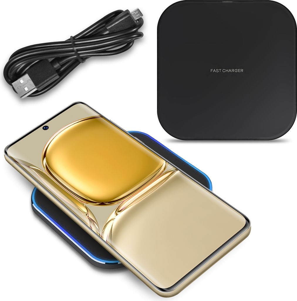 Wireless Qi Ladestation Huawei P50 Pro Plus Charger Kabellos Induktiv Ladegerät
