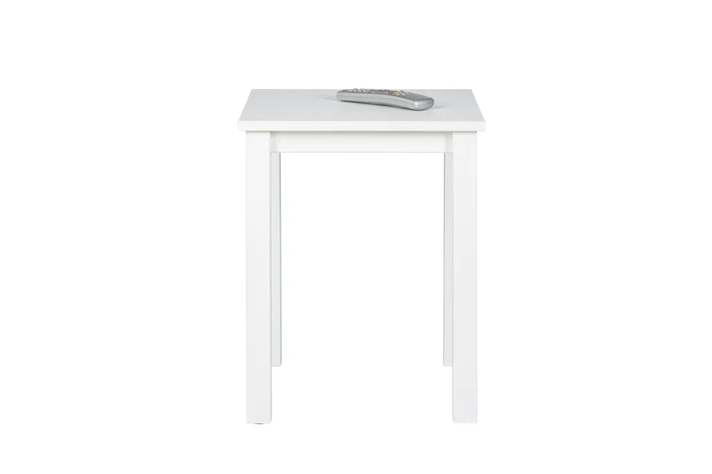 Table d'appoint Asgar blanc : structure robuste et finition laquée chic - 2