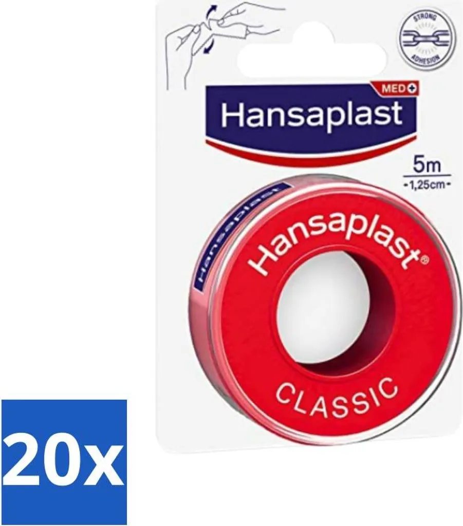 Cerotto Adesivo Hansaplast Classic - 5m x 1,25cm | Tenuta Estrema