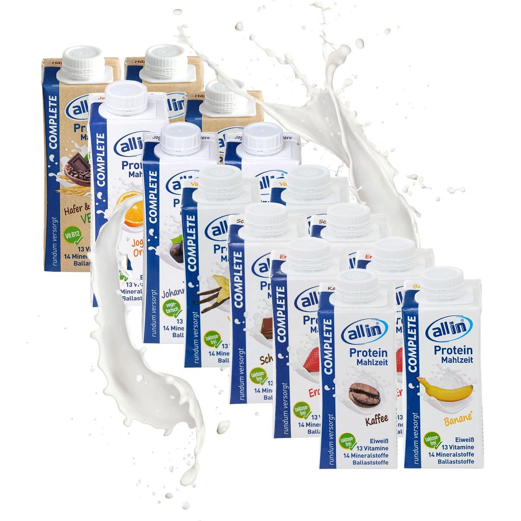 all in® 8er MIX alle COMPLETE Sorten | 14 x 200/250 ml | Produktbild 