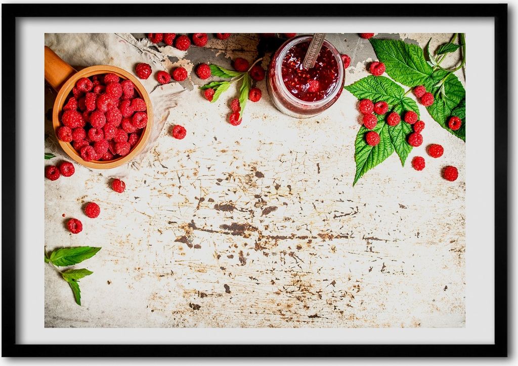 Bild - Bilderrahmen - 100 cm x 70 cm - MDF - Rahmen - Foto - Wandkunst Himbeermarmelade