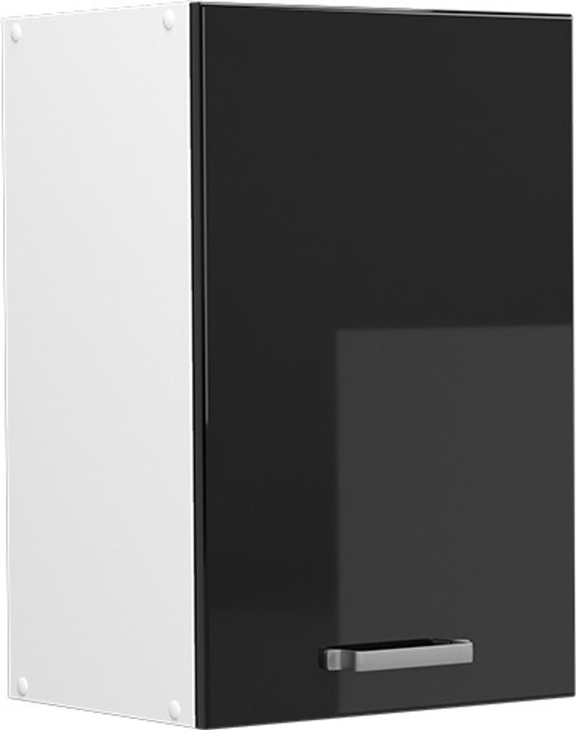 Hängeschrank Vicco R-Line Schwarz Hochglanz 40 cm, Model 41220