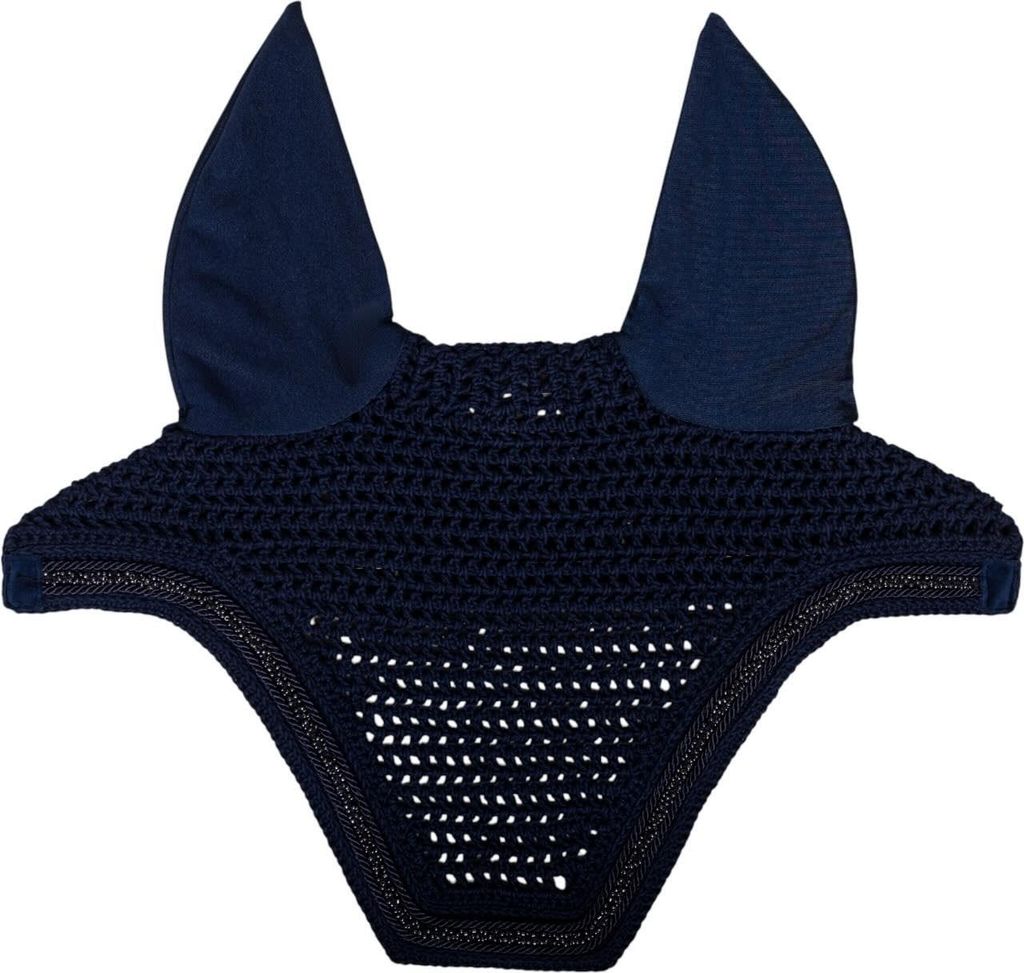 Kentucky Horsewear Fliegenhaube Wellington Velvet Mini Pearls Soundless Fliegenmütze Navy Full