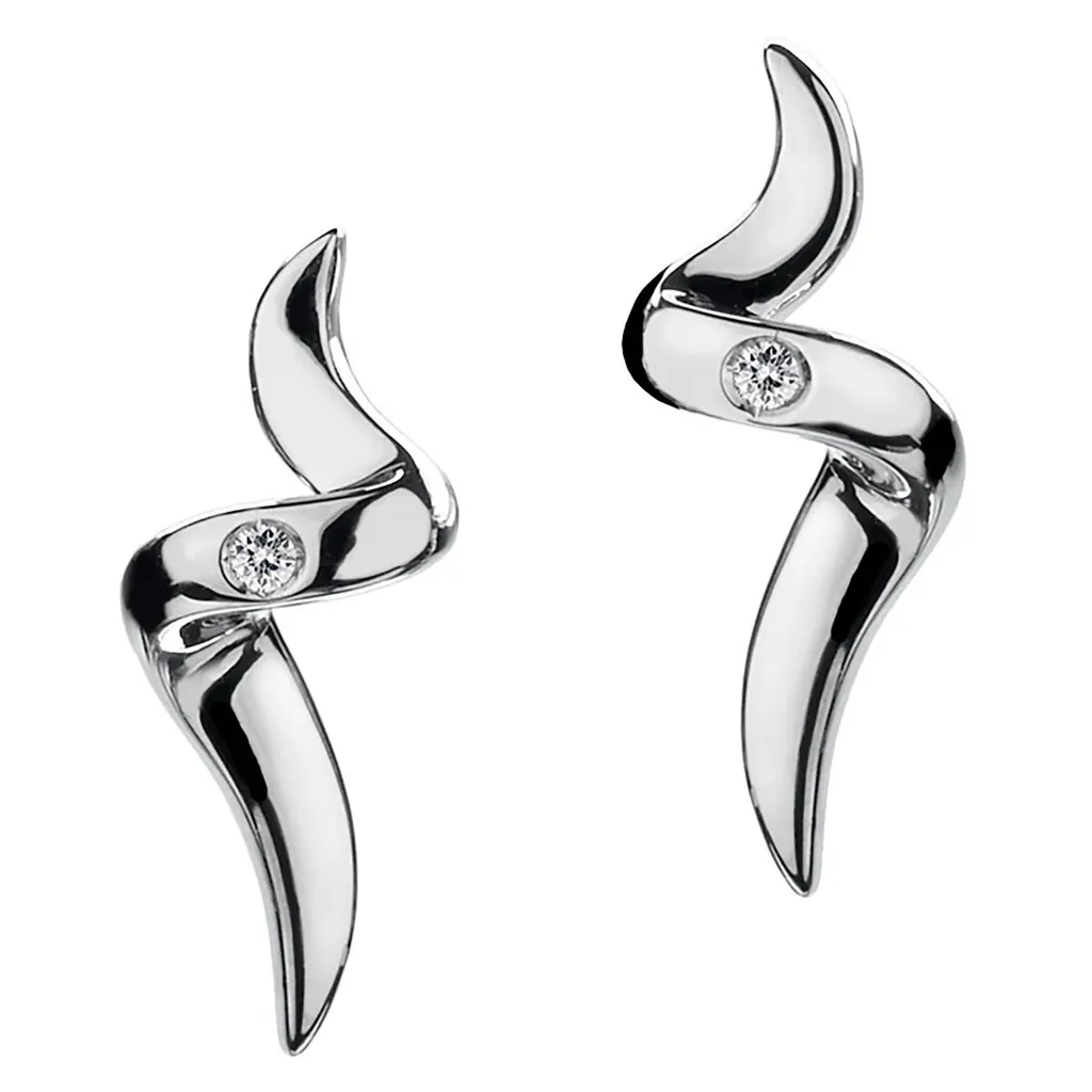 Boucles d'oreilles Sensual Argent 925 et Diamant véritable éclatant