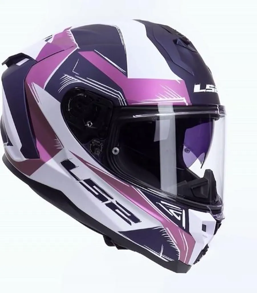 Casque intégral LS2 FF817 Challenger II Flaman Gris Blanc Rose Taille M