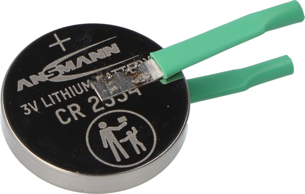 CR2354 Lithium Knopfzelle 550mAh IEC CR2354 ohne Einbuchtung mit Lötfahne in U-Form