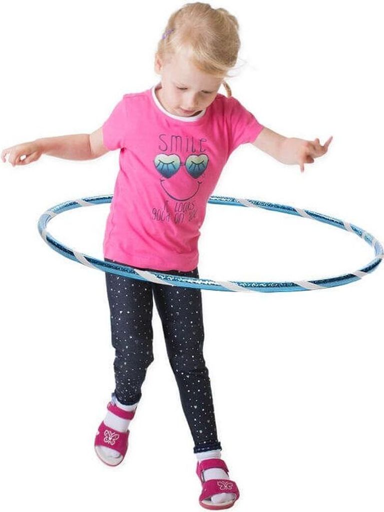 Funny Kinder Hula Hoop, Ø80cm, Türkis-Weiss