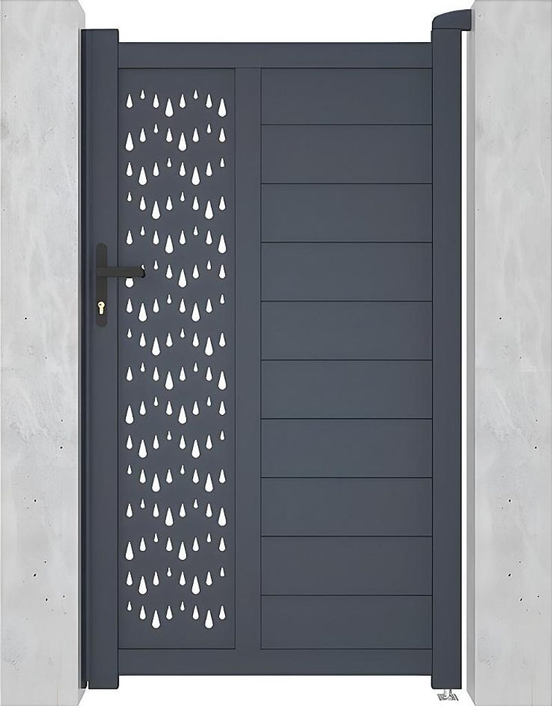 L.103 x H.181 cm anthrazit GREGOR Aluminium halbperforierte Produktbild 