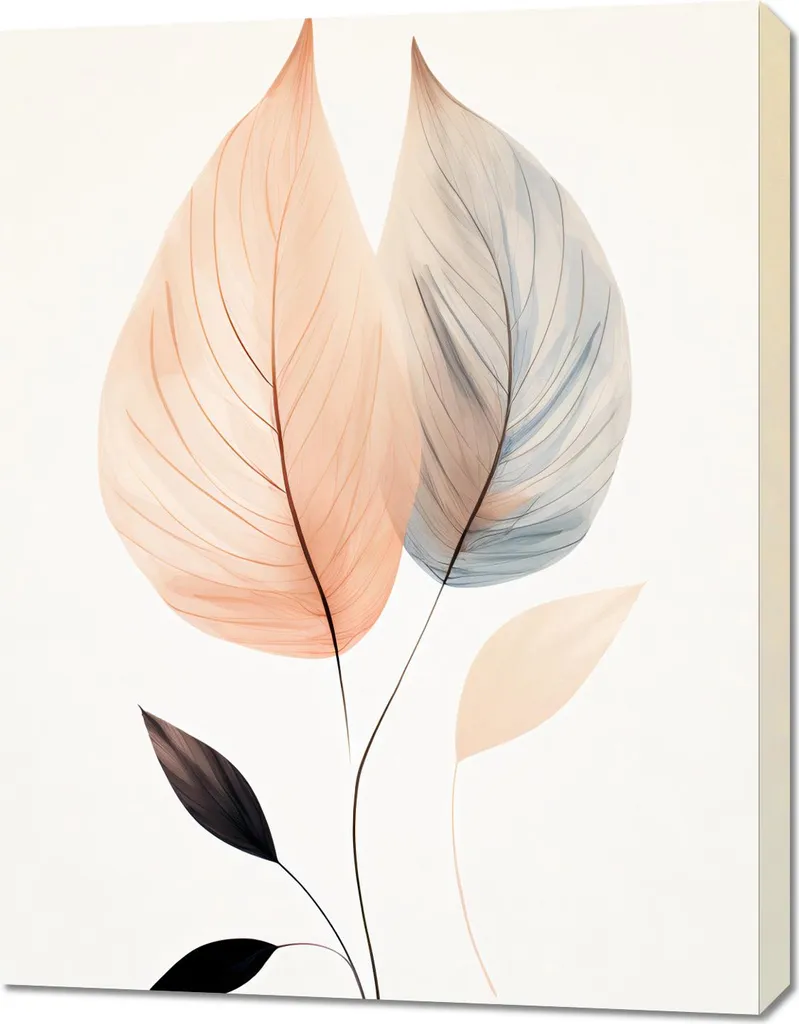Arredo Ufficio: Quadro 70x90 cm Danza delle foglie - Stile Moderno