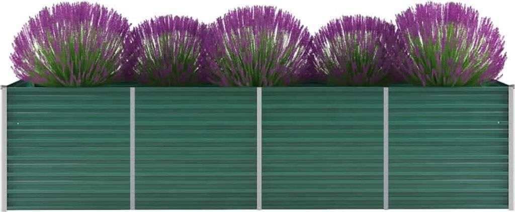 Maison Exclusive - Garten-Hochbeet Verzinkter Stahl 320x80x77 cm Grün