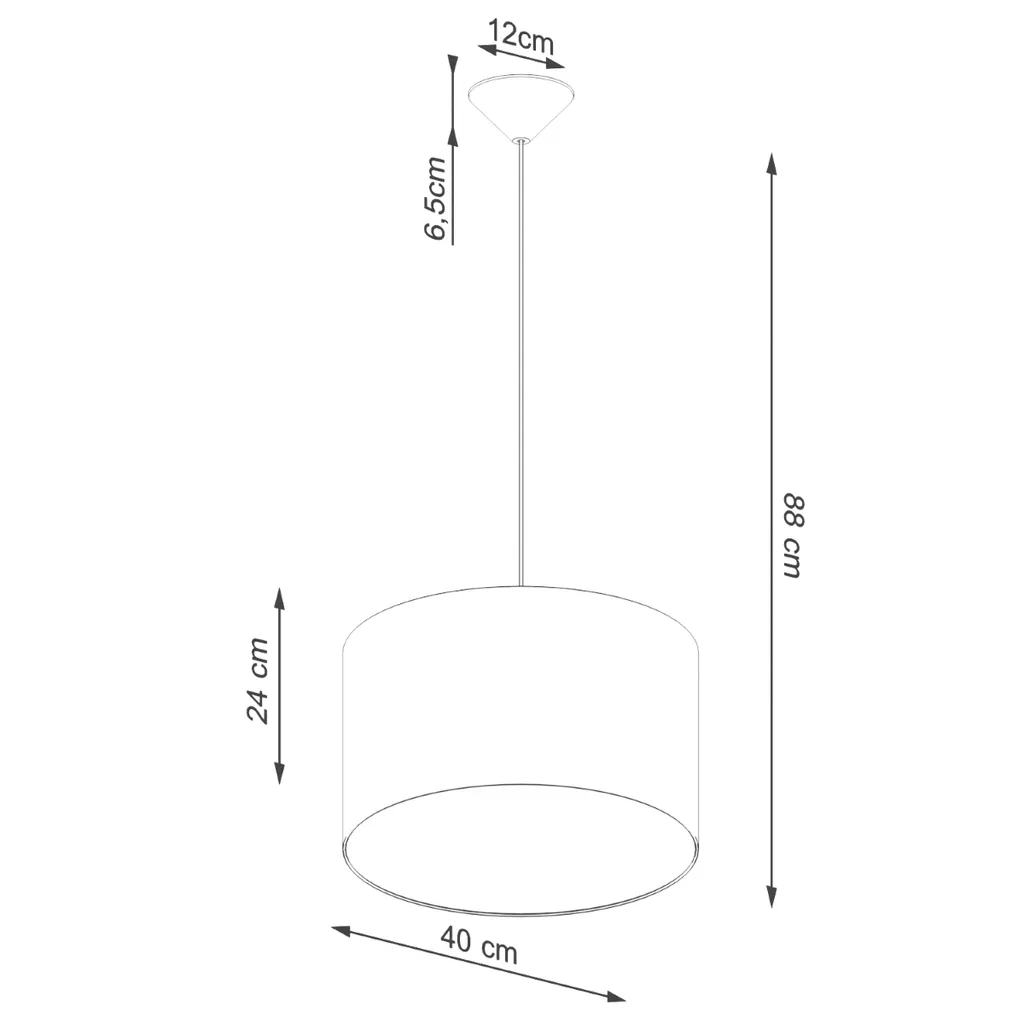 Éclairage Plafond Chambre et Salon Suspension NOVA 40 Blanche E27 - 8