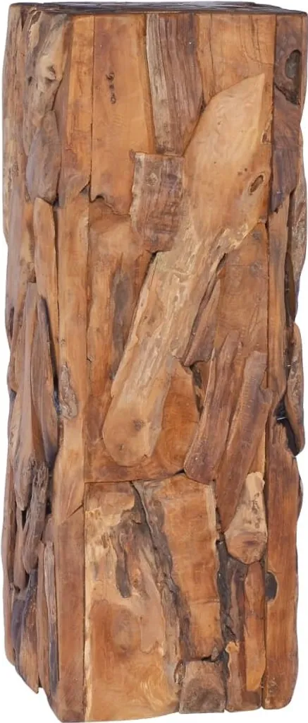 Meubler un angle vide avec cette table d'appoint 80 cm en teck massif - 5