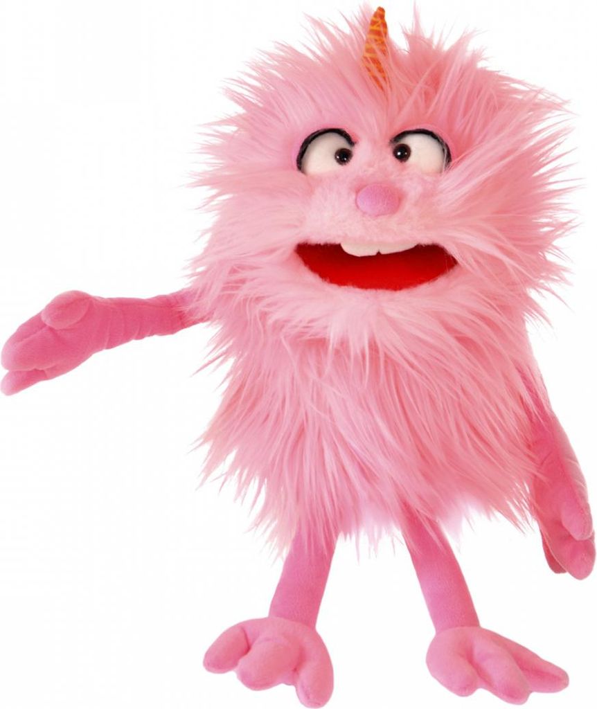 Pinky Unicorn Bauchredner Handpuppe