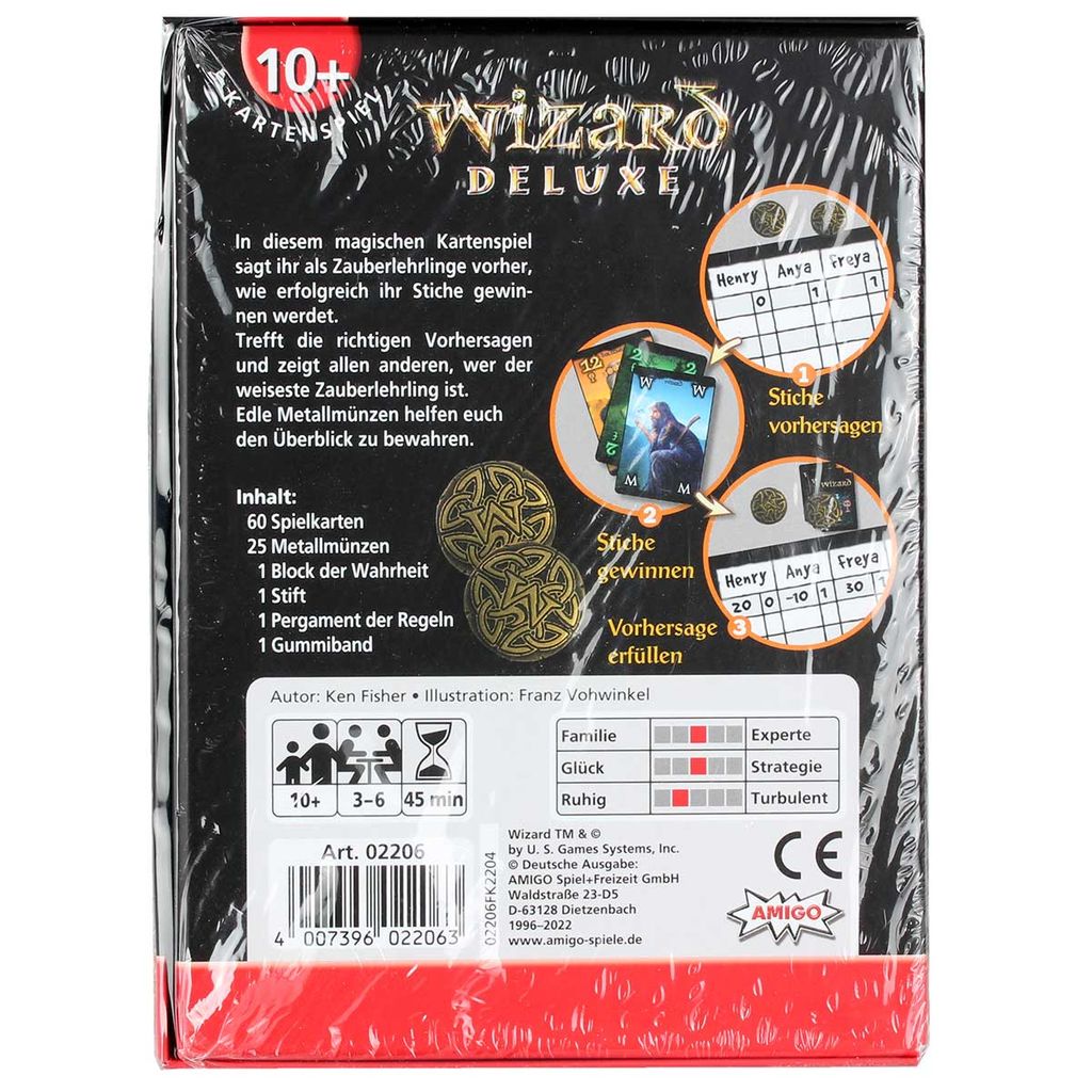 Jeu de cartes Wizard - Canadien : Us Games Systems