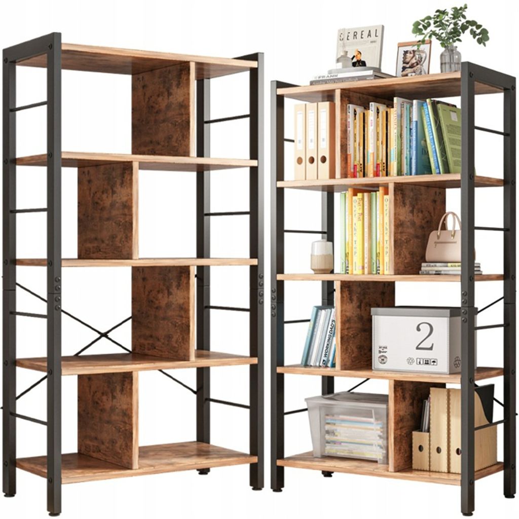 Knihovna rustikální hnědá loft 154,5 cm Obrázek produktu 