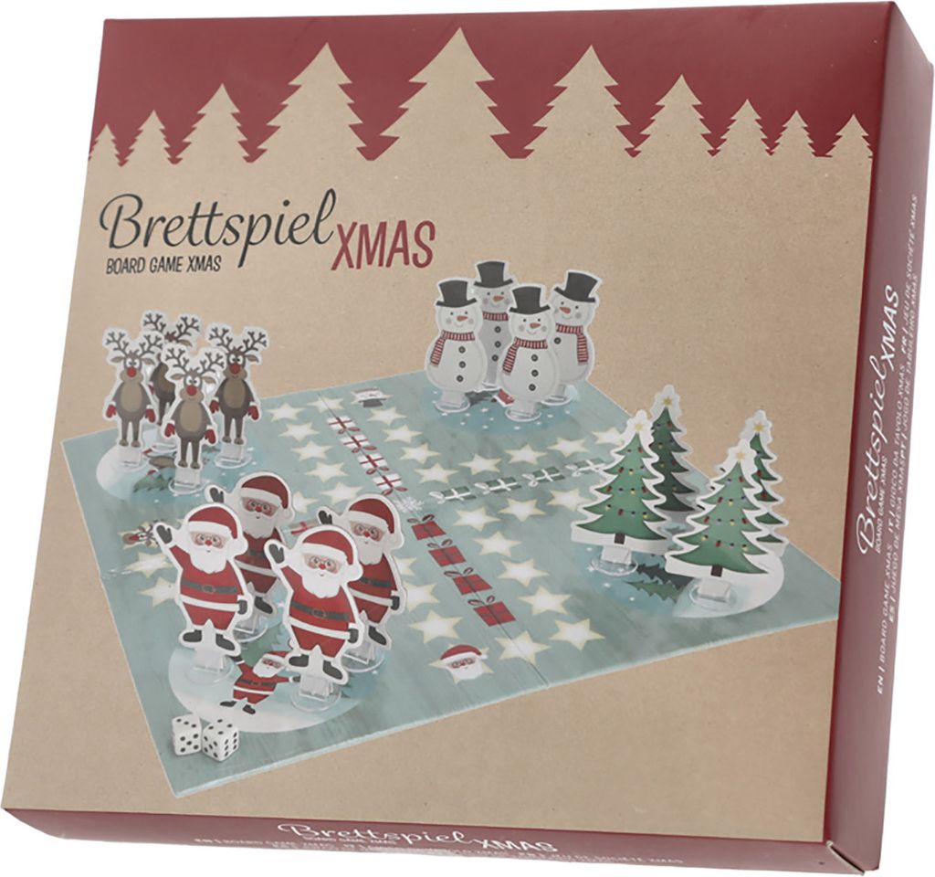 Brettspiel XMAS für 2-4 Spieler - Weihnachten Würfelspiel ab 5 Jahren