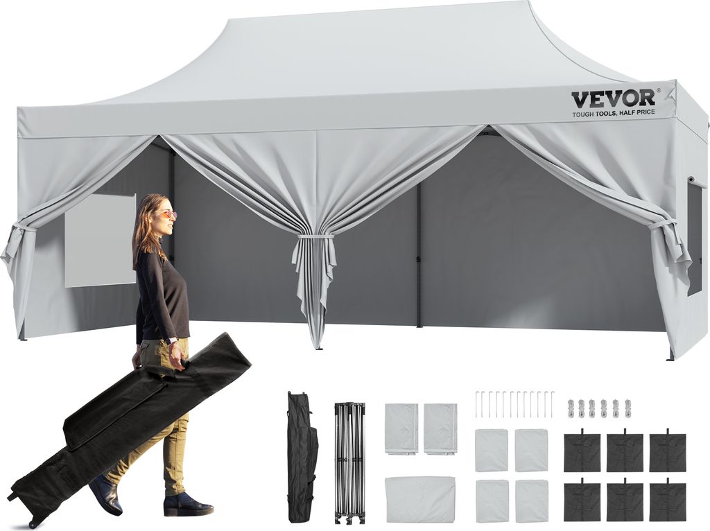 VEVOR Pavillon 304,8x609,6x320cm Gartenzelt 500D Produktbild 