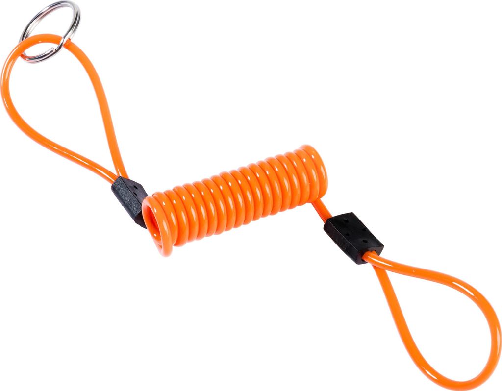 Hi-Q Bike Security Erinnerungskabel 120cm Orange für Motorrad Sicherheit