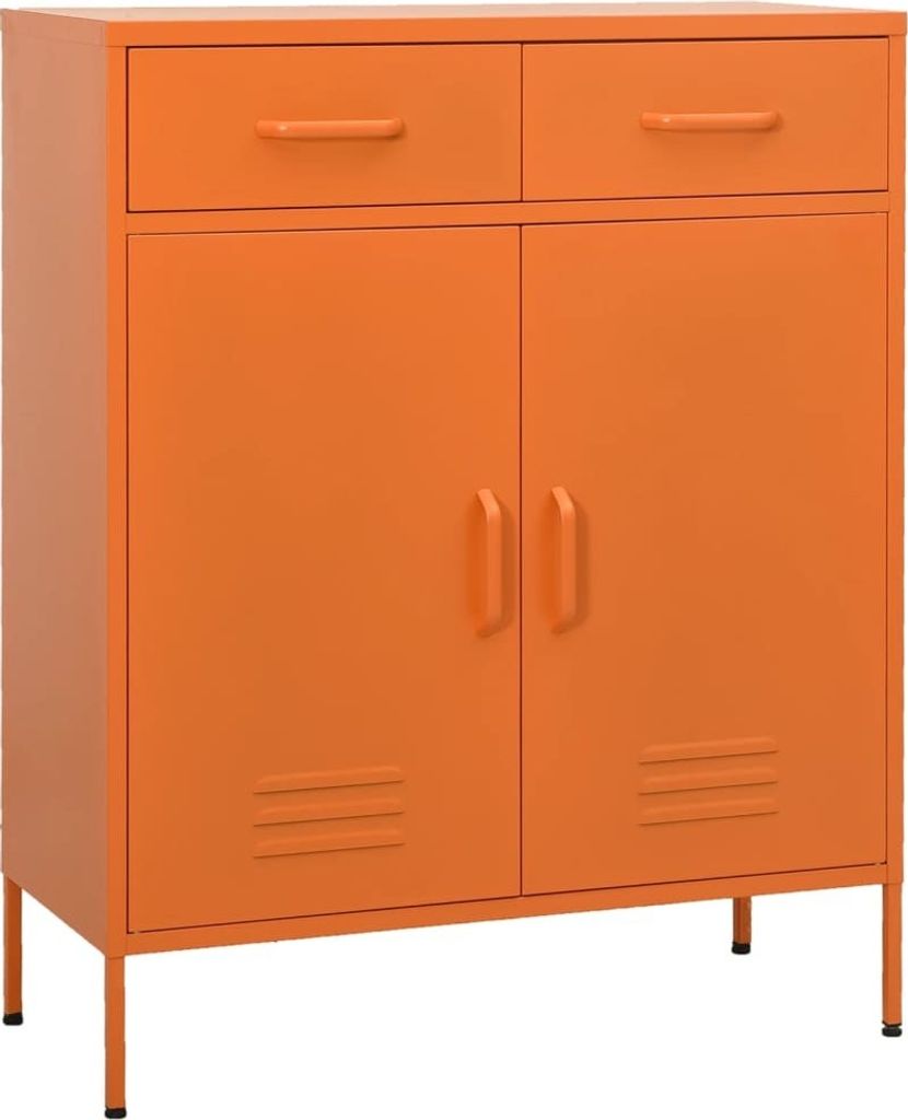 Lagerschrank Orange 80x35x101,5 cm Stahl