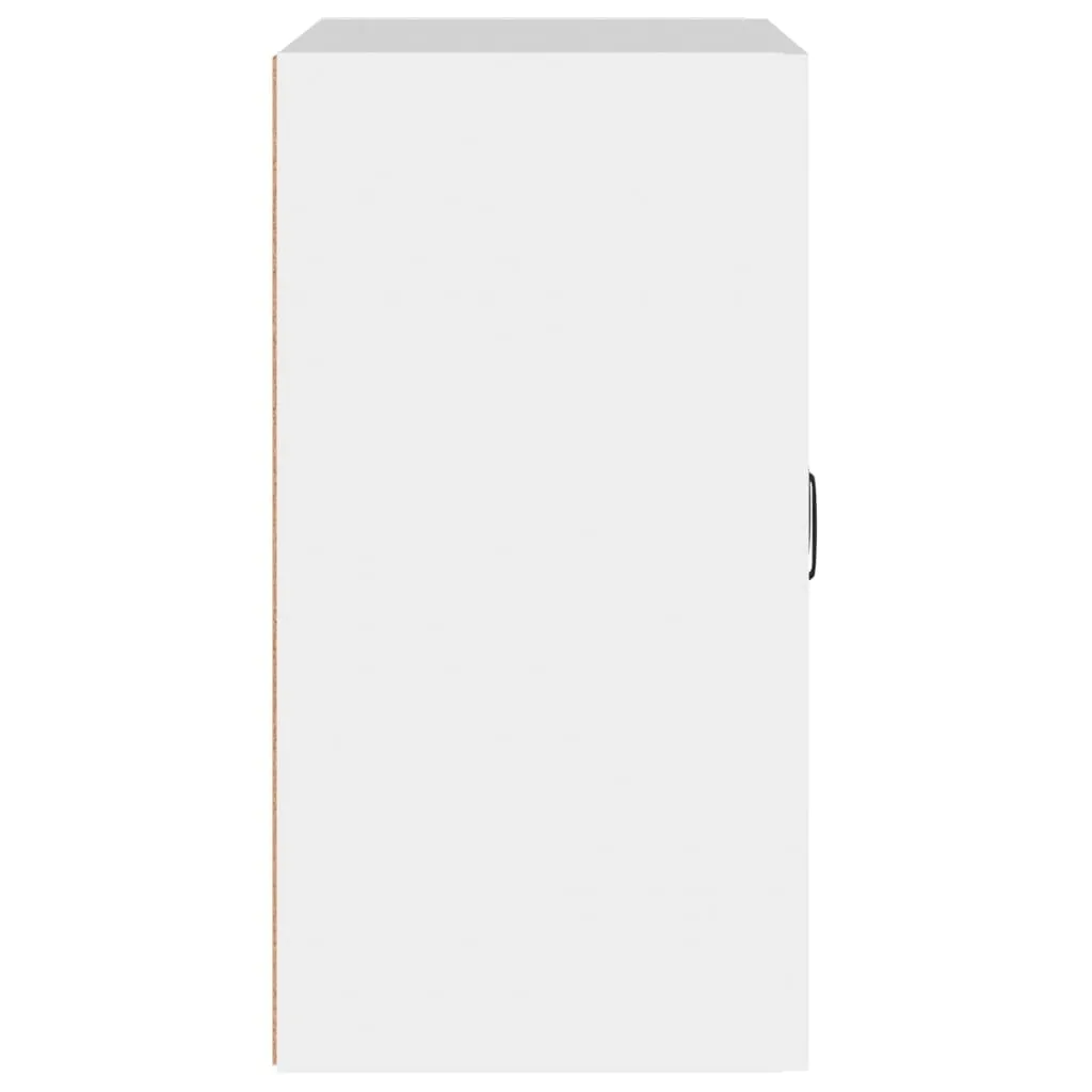 Rangement mural blanc 60 cm bois composite pour désencombrer le sol - 6