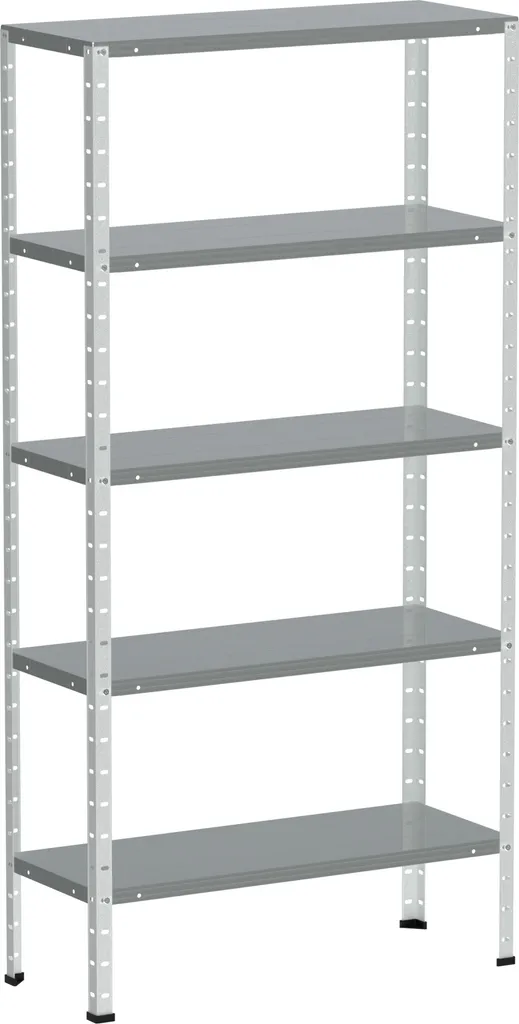 Étagère en métal blanc 175 x 75 x 30 cm avec 5 niveaux modulables