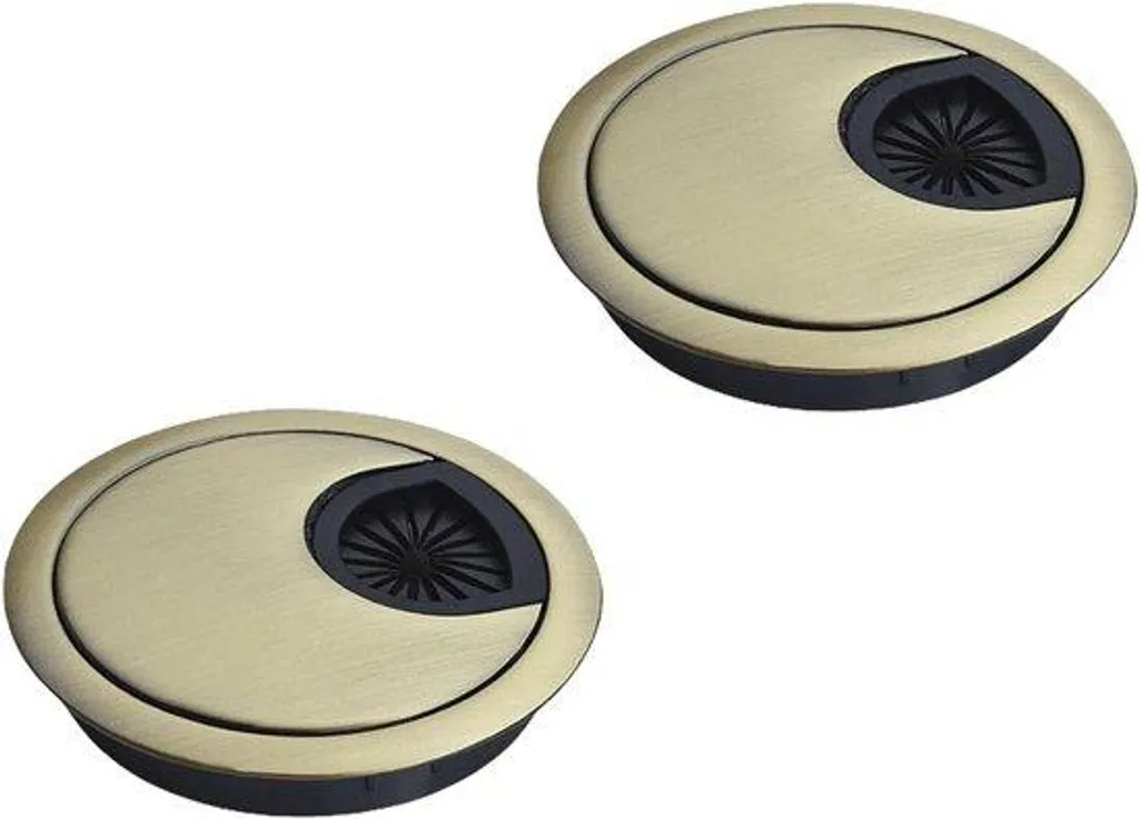 Cache-câble de bureau en métal bronze pour ranger vos fils électriques