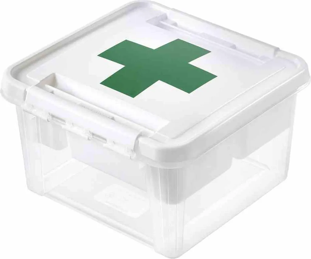 Boîte de secours SmartStore Deco 12 design blanc 8L avec fermeture
