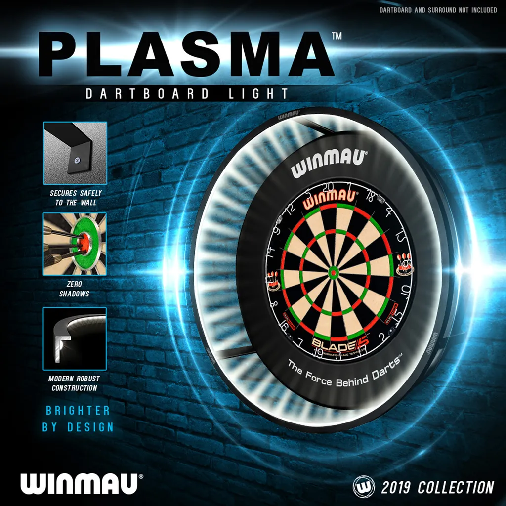 Éclairage LED pour cible de fléchettes Winmau Plasma en aluminium - 12