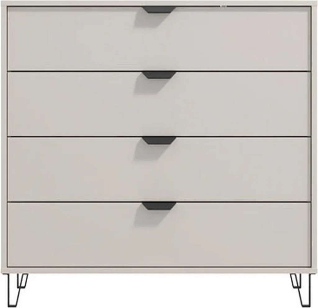 Commode Tornata Beige 93x40x91cm - Meuble 4 Tiroirs au Design Moderne - 9