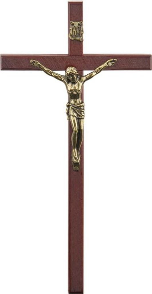 Holz-Hängekreuz, dunkel, 19,5 cm Produktbild 