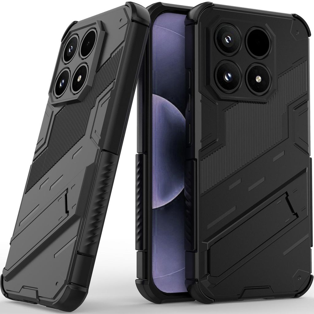 Armor Hülle für Xiaomi 17 Hybrid PC TPU Bumper Stoßfestes Schutzhülle mit Standfunktion Schwarz