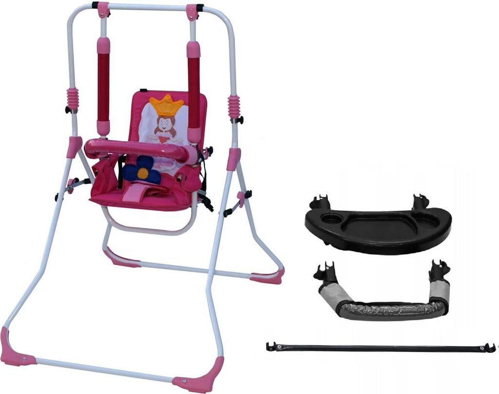 2in1 Skyline Kinderschaukel Babyschaukel Babywippe Zimmerschaukel Gartenschaukel Indoor Outdoor Baby Schaukel und Hochstuhl in einem Sicherheitsgurt