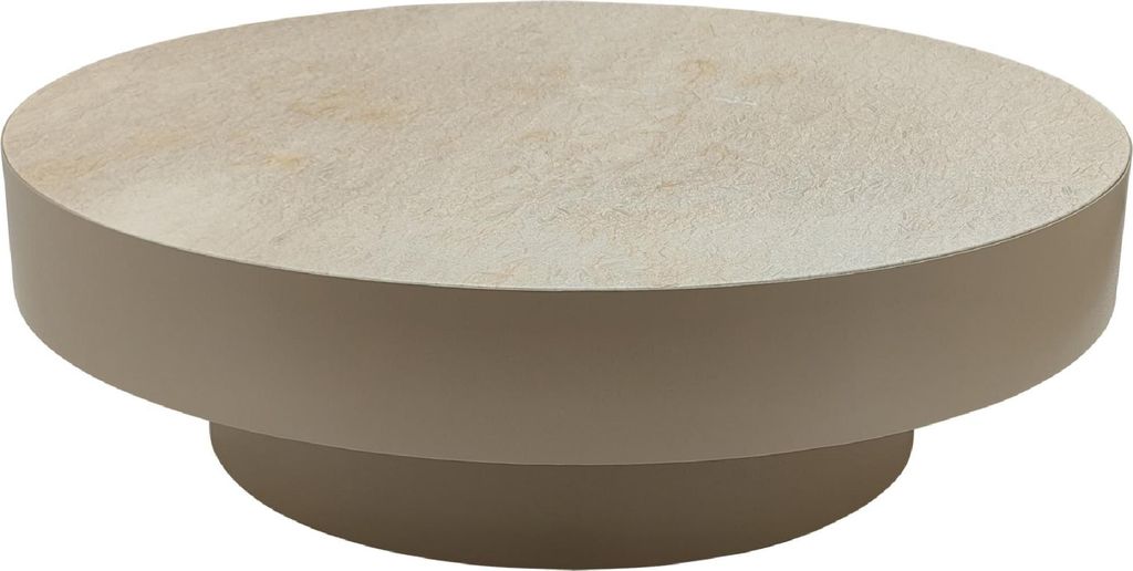 PTMD - Corfu Couchtisch - Beige - 90x90x27cm Produktbild 