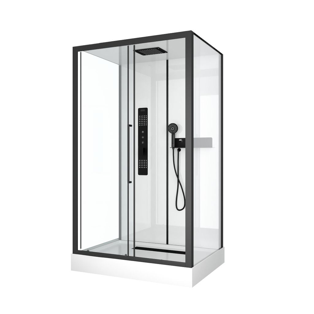 Dusche Komplett MARWELL Komplettdusche Fertigdusche White Produktbild 2