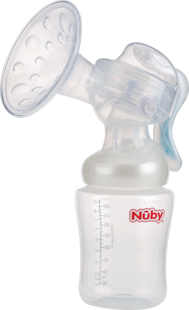 Nuby Handmilchpumpe mit 240 ml Fassungsvermögen mehrfarbig One Size