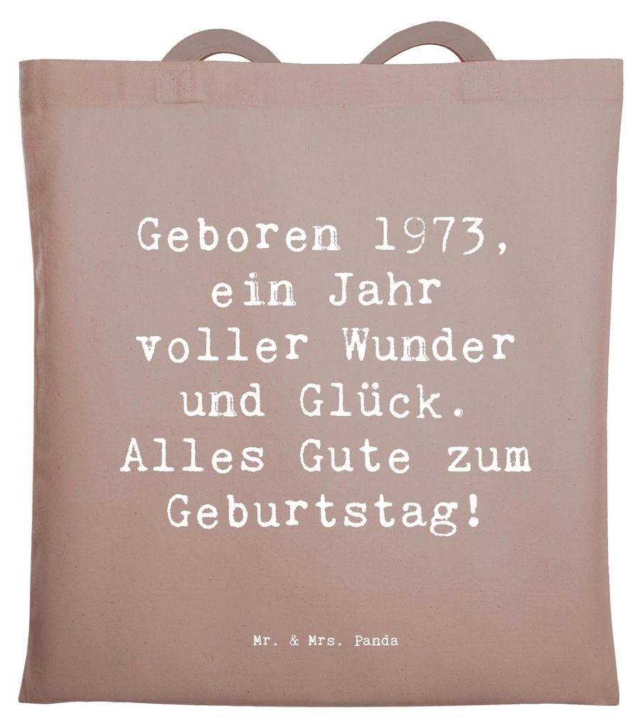 Mr. & Mrs. Panda Shopping Tasche Spruch 1973 Geburtstag - Produktbild 