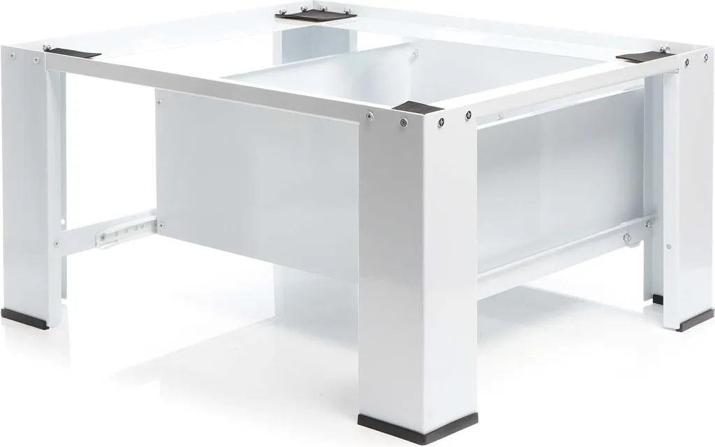 Socle Lave-linge avec Tiroir de Rangement Base Sèche-linge en Acier - 7